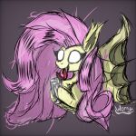 1:1 2026 abstract_background alternate_hairstyle alternative_fashion bat_pony digital_drawing_(artwork) digital_media_(artwork) emo english_text equid equine eyelashes fangs female feral flutterbat_(mlp) fluttershy_(mlp) friendship_is_magic fur glowing glowing_eyes gradient_background hair happy hasbro hi_res horse inner_ear_fluff long_tongue makeup mammal mane membrane_(anatomy) membranous_wings messy messy_hair monotone_hair monster_energy my_little_pony mythological_creature mythological_equine mythology open_mouth pegasus pink_hair pink_mane pony portrait raccoon_tail_hair retro_artstyle signature simple_background smile solo spread_wings teeth text thick_eyelashes tongue tongue_out tuft wavy_hair wavy_mane white_eyes white_monster_energy wings worny y2k_(graphic_design) yellow_body yellow_fur