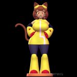 1:1 2026 3d_(artwork) accessory anthro big_breasts boots bow_ribbon breasts brown_hair brown_tail clothing digital_media_(artwork) felid feline female footwear front_view full-length_portrait fur gameoverse glitch_productions hair hair_accessory hair_bow hair_ribbon handwear kit_bodega looking_at_viewer mammal nonotoys portrait red_eyes ribbons shoes simple_background smile solo standing tail tan_body tan_fur thick_thighs whiskers wide_hips yellow_boots yellow_clothing yellow_footwear yellow_handwear