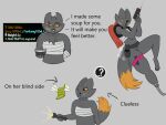 1_eye 4:3 anthro arm_wraps black_body black_fur casualties:_unknown chest_wraps coldsovereign dialogue drugs english_text expie_(gunsawian) female fentanyl fur gun gunsawian handgun hi_res jet_pack missing_eye missing_leg moodles orange_body orange_fur pistol prosthetic prosthetic_leg prosthetic_limb ranged_weapon scar smile solo text weapon wraps