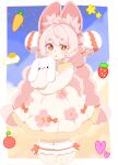 2026 3_toes absurd_res ahoge alternative_fashion anklet anthro barefoot braided_pigtails clothed clothed_anthro clothed_female clothing dress feet female full-length_portrait fully_clothed fully_clothed_anthro fully_clothed_female fur hair hi_res inner_ear_fluff j-fashion jewelry lagomorph leporid lolita_(fashion) mammal mihoyo paws pink_body pink_fur pink_hair portrait rabbit red_eyes solo sweet_lolita thiren toes tuft yanaginuntaro zenless_zone_zero zhao_(zenless_zone_zero)