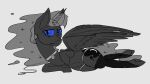 16:9 2026 4k absurd_res aroused back_wings blue_eyes blush blushing_profusely body_hair clothing clothing_pull cutie_mark equid equine eyelashes feathered_wings feathers female feral fishnet_stockings flowing_hair flowing_mane friendship_is_magic full-length_portrait fur hair hasbro hi_res horn horse long_hair looking_at_viewer lying mammal mane monochrome monochrome_body moon_symbol moonlight_kylin my_little_pony mythological_creature mythological_equine mythology on_back open_mouth pinup pony portrait pose princess princess_luna_(mlp) royalty simple_background sketch solo straps translucent underwear underwear_pull white_background widescreen winged_unicorn wings
