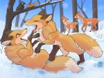 2023 4:3 4_toes ambiguous_gender avian beak bird black_body black_feathers black_nose black_pawpads blush breath brown_body brown_ears brown_fur brown_nose brown_tail canid canine cheek_tuft chest_tuft claws cloven_hooves corvid corvus_(genus) countershade_face countershade_fur countershade_torso countershading day deer detailed detailed_background digital_media_(artwork) digitigrade dipstick_tail duo_focus eyes_closed facial_tuft fangs feathers feet feral fluffy fluffy_tail forest fox fur fusau gloves_(marking) group happy hi_res hooves inner_ear_fluff leg_markings looking_at_another lying mammal markings multicolored_body multicolored_fur multicolored_tail nature nature_background neck_tuft on_back open_mouth open_smile orange_body orange_eyes orange_fur orange_tail oscine outside passerine pawpads paws pink_tongue plant quadruped rodent running sciurid shaded short_tail side_view sky smile snout snow socks_(marking) spots standing tail tail_markings tan_body tan_countershading tan_fur tan_tail teeth toe_claws toes tongue tongue_out tree tree_squirrel tuft two_tone_tail white_body white_claws white_fur white_inner_ear white_tail white_tuft winter yellow_eyes