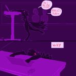 1:1 anthro casualties:_unknown comic computer desk dialogue electronics expie_(gunsawian) fur furniture group gunsawian high-angle_view human laptop male male/male mammal side_view table tail thoughtbubble toiletdestroyer trio