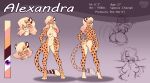 4_toes 5_fingers alexandra_(velocitycat) anthro areola bangs barbell_piercing barefoot bikini black_spots breasts cheetah chest_tuft claws clothing countershade_feet countershading digitigrade feet felid feline female fingers hair hair_over_eye hi_res kittydee mammal markings model_sheet nipple_dip nipple_piercing nipples nude piercing soles solo spots spotted_arms spotted_back spotted_face spotted_hips spotted_legs spotted_markings spotted_shoulders spotted_tail spotted_thighs swimwear tail tail_markings toes tuft two-piece_swimsuit