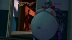 16:9 2026 3d_(artwork) 4k 5_fingers absurd_res anthro belly big_belly big_breasts breasts canid canine canis colored_nails coriponer digital_media_(artwork) duo english_text eyebrows female female_anthro fingernails fingers five_nights_at_freddy's five_nights_at_freddy's:_security_breach green_fingernails green_hair green_nails grey_hair hair hi_res huge_belly huge_breasts hyper hyper_belly lips mammal nails penis_shadow purple_lips roxanne_wolf scottgames shadow sharp_teeth source_filmmaker_(artwork) steel_wool_studios tail teeth text widescreen wolf