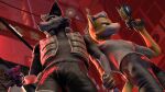 16:9 2025 3d_(artwork) 3d_background 4k 5_fingers absurd_res anthro black_nose blaster bottomwear canid canine canis city city_background clothing cutebunnyboi denim denim_bottomwear denim_clothing digital_media_(artwork) duo eyebrows facial_scar fingers fox fox_mccloud fur green_eyes grey_body grey_fur gun hair hand_holding hand_on_hand happy hi_res inner_ear_fluff jeans low-angle_view male male/male mammal mixed_media multicolored_body multicolored_fur nails narrowed_eyes nintendo pants ranged_weapon red_eyes scar shirt slim slim_anthro slim_male smile source_filmmaker_(artwork) standing star_fox t-shirt tail topwear tuft two_tone_body two_tone_fur vest warfare_fox warfare_wolf_o'donnell weapon white_body white_fur widescreen wolf wolf_o'donnell yellow_body yellow_fur