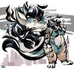 2026 accessory anthro blue_body blue_fur blue_hair city city_background clothing digital_media_(artwork) donut_(chaoswaffle) dragon fatty-sashimi female fur furred_dragon furred_scalie gaming hair headband hi_res konami looking_at_viewer male metal_gear military military_uniform mythological_creature mythological_scalie mythology obese obese_female overweight overweight_female overweight_male scalie serious serious_face simple_background slightly_chubby slightly_chubby_male solo tail uniform