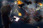2_tails 3_toes accessory amber_eyes ambiguous_gender android anthro arm_cannon armor black_body black_hair breasts clothed clothed_ambiguous clothing destruction dragonborn_velatis drone_(vehicle) featureless_breasts featureless_crotch feet female fire flamethrower fully_clothed fully_clothed_ambiguous furgonomics gatling_gun golden_markings green_eyes group gun gun_arm hair headgear helmet hi_res high_heeled_feet horn jewelry leggings legwear long_hair machine machine_gun markings minigun multi_tail multicolored_body multicolored_hair neck_tuft nude nude_anthro nude_female partially_clothed_anthro partially_clothed_female purple_hair purple_markings ranged_weapon ring robot round_ears tablet tail tail_accessory tail_gun tail_jewelry tail_ring thetis_(bonjolasermaster) toes topwear trio tuft two_tone_body two_tone_hair unknown_species velatis_ferio_caedo weapon weapon_arm weapon_tail white_body white_hair wings zboys