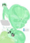 4_pung004 absurd_res amphibian anthro big_butt bodily_fluids butt cum cum_on_face duo eyeshadow female frog genital_fluids genitals glitch_productions green_body hi_res kiss_mark kiss_mark_on_balls kiss_mark_on_penis kiss_on_lips kiss_on_penis kissing looking_back makeup penile penis ribbit_(tadc) smug_face solo the_amazing_digital_circus urine wet wet_body wetting