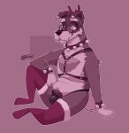 2024 absurd_res anthro arm_tuft bell bell_collar bulge canid canine canis cheek_tuft christmas christmas_clothing clothing collar domestic_dog el_otis elbow_tuft eyelashes eyewear facial_hair facial_tuft fake_horns fluffy fluffy_chest fluffy_tail glasses harness hi_res holidays male mammal muskysnauz mustache schnauzer simple_background sitting tail thick_eyelashes tuft
