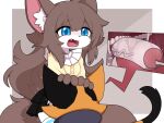 4:3 anthro anthro_on_anthro anthro_penetrated anthro_penetrating barbed_tongue black_body black_fur bodily_fluids bottomwear brown_body brown_fur calico_cat cloak clothed clothed_anthro clothed_sex clothing cum cum_in_mouth cum_inside cum_string cumshot cutaway domestic_cat duo ejaculation erection erection_under_skirt felid feline felis fellatio female female_penetrated fluffy fluffy_hair fluffy_tail foreskin frilly frilly_clothing fully_clothed fur genital_fluids genitals gynomorph gynomorph/female gynomorph_penetrating gynomorph_penetrating_female hair hand_on_head head_grab hi_res humanoid_genitalia humanoid_penis internal internal_fellatio internal_oral intersex intersex/female intersex_penetrating intersex_penetrating_female km-15 legwear mammal multicolored_body multicolored_fur open_mouth oral orange_body orange_fur orgasm orgasm_face partially_retracted_foreskin penetration penile penis penis_in_mouth penis_on_tongue penis_under_skirt ragdoll_cat saliva saliva_on_penis sex simple_background skirt stockings sweater tail teeth tongue topwear white_body white_fur