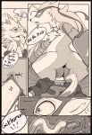 2026 absurd_res anal anthro anus bandai_namco biped bodily_fluids bottomwear bottomwear_down clothed clothing comic cute_fangs cybernetic_arm cybernetic_limb deep_rimming dialogue digimon digimon_(species) drooling duo english_text fangs female gekkomon genitals gloves gloves_only handwear handwear_only heart_pupils heart_symbol hi_res humanoid_genitalia humanoid_vulva internal long_tongue looking_back male male/female male_rimming_female monochrome mostly_nude oral pants pants_down partially_clothed prehensile_tongue rear_view rimming rimming_female saliva saliva_on_tongue sex speech_bubble standing teeth text thought_bubble tongue tongue_out vulva wolvermon wugi
