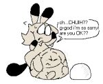 2026 abdominal_bulge ambiguous_anthro ambiguous_gender ambiguous_pred anthro anthro_pred apology asking asking_another asking_if_okay belly belly_on_ground big_belly biped black_arms black_body black_ear_tips black_feet black_fur black_nose black_tail black_text bodily_fluids bubble_helmet chest_tuft chuchu_(chuchu_rocket) chuih daniel_(meatcanister) dialogue different_sized_pupils digital_media_(artwork) dipstick_ears discarded_helmet dot_nose ear_markings ellipsis english_description english_text face_imprint feet foot_imprint frown full-length_portrait fully_inside fur gloves_(marking) hair hand_on_face hands_on_own_face huge_belly huge_hips imprint larger_pred long_ears looking_at_belly looking_at_own_belly looking_at_self looking_down looking_down_at_belly looking_down_at_self male_(lore) mammal markings meatcanister monotone_background monotone_belly monotone_face monotone_hair monotone_tail motion_lines mouse multicolored_body multicolored_ears multicolored_fur murid murine name_in_dialogue name_stutter nervous nervous_sweat nude_ambiguous nude_anthro open_frown open_mouth partial_speech_bubble pixel_(artwork) portrait question rodent rumbling_stomach shocked short_legs simple_background size_difference soft_vore solo speech_bubble standing stuttering sweat sweatdrop tail talking_to_another talking_to_prey tan_arms tan_belly tan_body tan_ears tan_face tan_fur tan_hair tan_tuft text tuft two_tone_arms two_tone_body two_tone_ears two_tone_fur unseen_prey unwilling_pred unwilling_prey vore white_background wide_eyed wide_hips