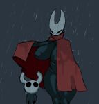 anthro arachnid areola arthropod big_breasts black_body black_eyes breasts brother_(lore) brother_and_sister_(lore) bunnymirci cape clothed clothing duo female half_brother_(lore) half_sister_(lore) hollow_knight_(franchise) hornet_(hollow_knight) huge_breasts inverted_nipples looking_at_another looking_at_partner looking_down looking_up male male/female nipples nude partially_clothed rain_drops red_cape red_clothing sibling_(lore) simple_background sister_(lore) spider team_cherry the_knight_(hollow_knight) thick_thighs vessel_(species) white_body