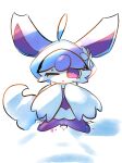 absurd_res anthro blush duo eyes_closed female female_on_top front_view godforgiveme4 hi_res male on_top pal_(species) palworld penetration pocketpair purple_eyes simple_background species_request tail vaginal vaginal_penetration
