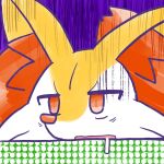 1:1 2024 ambiguous_anthro ambiguous_gender annyui0611 anthro biped bodily_fluids braixen canid digital_drawing_(artwork) digital_media_(artwork) drooling eye_bags front_view generation_6_pokemon gloom_lines headshot_portrait hi_res japanese_description mammal nintendo open_mouth pokemon pokemon_(species) portrait saliva simple_background snout solo translated_description