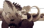 3_horns amari_(itzjaylock) ambiguous_feral ambiguous_gender anthro bag beak big_butt bottomwear breasts butt ceratopsian ceratopsid chasmosaurine clothed clothing dinosaur eyewear female feral forest frill_(anatomy) glasses gloves handwear hi_res horn huge_butt itzjaylock marginocephalian medium_breasts multi_horn ornithischian plant prehistoric_species rear_view reptile scalie shirt shorts tail teeth thick_thighs topwear tree triceratops