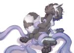 2026 absurd_res anal anal_penetration anthro anthro_penetrated biped black_body black_fur black_pawpads blush breasts countershading digital_drawing_(artwork) digital_media_(artwork) eyes_closed female female_anthro female_penetrated fur fur_tuft hands_behind_back head_tuft hi_res lemur lunargent mammal markings medium_breasts multicolored_body multicolored_fur nude nude_anthro nude_female pawpads penetration plantigrade primate purple_tentacles rear_view restrained restrained_arms restrained_by_tentacles restrained_legs sex shaded simple_background sitting slim slim_anthro slim_female soft_shading solo strepsirrhine striped_markings striped_tail stripes tail tail_markings tentacle_in_ass tentacle_penetration tentacle_sex tentacles tentacles_around_arms tentacles_around_legs tuft two_tone_body two_tone_fur wariza white_background white_body white_countershading white_fur