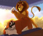 absurd_res alex_(madagascar) all_fours anal anal_penetration anthro arm_tattoo body_hair brown_mane butt canid canine canis chest_hair countershade_face countershade_torso countershading dasoka diego_(daddy_diego) dipstick_tail domestic_dog dreamworks duo facial_hair felid hairy_body hi_res lion looking_at_another madagascar_(series) male male/male mammal mane markings molosser mountain_dog musclegut muscular muscular_male mustache nude one_eye_closed pantherine penetration penile penile_penetration penis_in_ass saint_bernard sex tail tail_grab tail_markings tail_tuft tattoo tuft