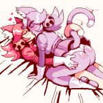 1:1 2026 accessory all_fours animal_humanoid bed black_eyebrows blush blush_lines bodily_fluids boots breasts butt butt_grab cat_humanoid clothed clothed_female clothed_humanoid clothing currentlytr_ash deltarune digital_media_(artwork) dipstick_tail dress dripping duo entwined_tails eyebrow_through_hair eyebrows eyes_closed felid felid_humanoid feline feline_humanoid female female/female female_humanoid footwear furniture gloves hair hair_accessory hand_on_butt handwear humanoid humanoid_on_humanoid inner_ear_fluff irritable_ghost_(deltarune) kiss_on_lips kissing long_hair long_sleeves lying mad_mew_mew mammal mammal_humanoid markings medium_breasts mew_mew_(undertale) multicolored_boots multicolored_clothing multicolored_footwear on_back on_bed panties pink_(deltarune) pink_body pink_clothing pink_dress pink_ears pink_hair pink_skin pink_tail pixel_(artwork) purple_body purple_boots purple_clothing purple_dress purple_ears purple_footwear purple_hair purple_skin purple_tail saliva saliva_drip saliva_on_face selfcest shoes square_crossover tail tail_coil tail_markings thick_eyebrows trans_(lore) trans_woman_(lore) translucent translucent_hair tuft two_tone_boots two_tone_clothing two_tone_footwear two_tone_tail undertale undertale_(series) underwear upskirt white_boots white_clothing white_footwear white_gloves white_handwear white_inner_ear_fluff white_panties white_tail white_tail_tip white_underwear
