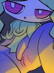 absurd_res anthro bedroom_eyes elemental_creature elemental_humanoid female flora_fauna front_view genitals godforgiveme4 hair hi_res humanoid looking_at_viewer narrowed_eyes nintendo nude pal_(species) palworld plant plant_humanoid pocketpair pokemon pokemorph presenting presenting_vulva seductive simple_background solo species_request twintails_(hairstyle) unknown_species vulva