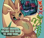 abdominal_bulge absurd_res animal_genitalia belly_grab bodily_fluids bodily_fluids_drip fully_sheathed generation_4_pokemon genitals halfpricesouls hi_res lopunny nintendo organs pokeball_vore pokemon pokemon_(species) sheath stomach vore vore_implied