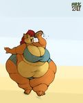  arkveveen belly big_(disambiguation) big_belly big_breasts big_thighs bra breasts chilli_dog chipmunk clothing eating flabby_arms huge_breasts hyper hyper_belly mammal obese overweight panties rodent sally_acorn slightly_chubby sonic_(series) ssbbw underwear wide_hips 