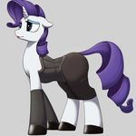  2017 blue_eyes clothed clothing equine female feral friendship_is_magic graboiidz grey_background hair hi_res horn mammal my_little_pony purple_hair rarity_(mlp) simple_background solo unicorn 