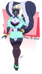  2017 alpha_channel anthro big_breasts bra breasts cleavage clothed clothing female huge_breasts mammal skunk solo teer underwear 
