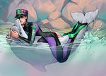 bestiality cetacean clothed clothing dolphin duo erection feral jojo&#039;s_bizarre_adventure jotaro_kujo kora-jo male male/male mammal marine outside partially_submerged penis side_view tapering_penis water 