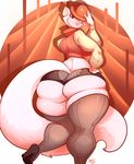  2017 absurd_res anthro big_breasts big_butt breasts butt cat cats_don&#039;t_dance clothed clothing feline female hi_res jaeh mammal sawyer_(cats_don&#039;t_dance) skimpy smile solo wide_hips 