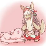  ) artist_request brown_eyes furry grey_hair long_hair made_in_aybss nanachi_(made_in_aybss rabbit 