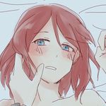  blue_eyes blush nude open_mouth red_hair rose_(tales) short_hair tales_of_(series) tales_of_zestiria 
