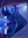  2017 anthro anthrofied breasts butt cutie_mark elzzombie equine female friendship_is_magic hair hi_res mammal my_little_pony night nipples nude princess_luna_(mlp) solo 