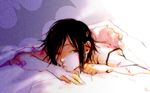  1girl 89g batman_(series) black_hair blanket cassandra_cain dc_comics sleepy 