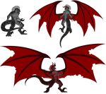  2017 4_toes 5_fingers alpha_channel anthro carolzilla claws demon digital_media_(artwork) digitigrade dinosaur dromaeosaur horn open_mouth raptor raptor_claws red_eyes standing teeth theropod toe_claws toes transformation wings 