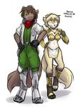  anthro armor blush boots bra breasts brown_eyes brown_fur brown_hair canine clothed clothing clovis_(twokinds) collar colored_sketch crossgender crossover digitigrade duo edit female footwear fox fur gloves gloves_(marking) hair hand_behind_back hands_on_hips hybrid jewelry keidran loincloth male mammal markings navel neckerchief necklace nintendo on_one_leg pauldron red_eyes sandals scouter simple_background sketch skimpy small_breasts smile socks_(marking) standing star_fox text tom_fischbach twokinds underwear vambraces video_games webcomic white_background white_fur white_hair wolf yellow_sclera zen_(twokinds) 