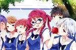  endcard grisaia_no_kajitsu megane seifuku tachibana_yuu 