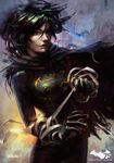  1girl batman_(series) black_bat black_hair brown_eyes cassandra_cain dc_comics yoshiyaki 