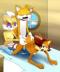  2017 all_fours anthro blue_eyes blush breasts brown_fur bunnie_rabbot canine chipmunk cum digital_media_(artwork) doggystyle female fox from_behind_(disambiguation) from_behind_position fur hair jaxneesen lagomorph male male/female mammal miles_prower multi_tail nipples nude open_mouth orgasm penetration penis rabbit rodent sally_acorn sex smile sonic_(series) tails_(disambiguation) vaginal video_games white_fur yellow_fur 