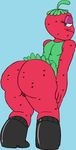  anthro butt drupe food fruit not_furry ok_k.o.!_let&#039;s_be_heoes presenting pussy strawberry 