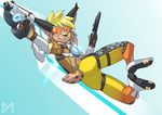  blizzard cosplay curse diaminerre feline flying lynx male mammal overwatch simple_background sparkle video_games weapon 