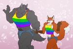  big_muscles canine clothing cute fox jonathan_(character) juano mammal muscular pride_(disambiguation) rainbow stephen wolf 