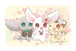  blush bow_tie canine cat cherry cherry_blossom chest_tuft clothing dachshund dog eyelashes feline female feral food fruit fur green_eyes grey_fur group hare jewelpet jewelry kris_(jewelpet) lagomorph looking_at_viewer male mammal necklace one_eye_closed open_mouth plant red_eyes ruby_(jewelpet) sango_(jewelpet) sanrio simple_background striped_fur stripes tabby tan_fur tuft white_background white_fur wink ぽへ餅 
