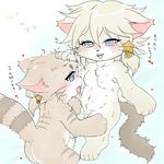  2girls artist_request blonde_hair blue_eyes breasts cat cat_busters furry multiple_girls nipples pussy uncensored yuri 