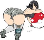  1girl ass black_hair higana_(pokemon) pokemon pokemon_(game) pokemon_oras solo tagme 