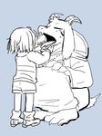  age_difference anthro asriel_dreemurr brushing_teeth caprine chara_(undertale) child cub cute female fur goat horn human male male/female mammal open_mouth semi toothbrush undertale video_games white_fur young 