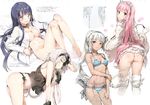  :q absurdres altera_(fate) anmi arm_strap ass bangs bent_over black_gloves black_panties blue_bra blue_eyes blue_hair blue_panties blunt_bangs bra breasts bright_pupils brown_eyes choker dark_skin eyebrows_visible_through_hair fate/grand_order fate_(series) from_behind from_side fur_trim gloves headpiece heart heart-shaped_pupils highres huge_filesize jeanne_d'arc_(alter)_(fate) jeanne_d'arc_(fate)_(all) large_breasts long_hair looking_at_viewer looking_back medb_(fate)_(all) medb_(fate/grand_order) medium_breasts multiple_girls naked_shirt navel panties pink_hair red_eyes saint_martha shirt sidelocks silver_hair skirt skirt_lift small_breasts symbol-shaped_pupils tattoo thighhighs thong tiara tongue tongue_out underwear underwear_only veil very_long_hair white_legwear white_panties wrist_cuffs yellow_eyes 