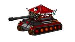  kikyo168 military military_vehicle motor_vehicle shrine_tank tank touhou touhou_(pc-98) white_background 
