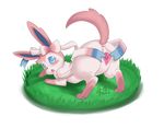  2017 all_fours alpha_channel anus blue_eyes blush canine digitigrade eeveelution female feral fur looking_at_viewer looking_back mammal mrbowater nintendo open_mouth pok&eacute;mon presenting presenting_pussy pussy simple_background solo spread_pussy spreading sylveon transparent_background video_games 